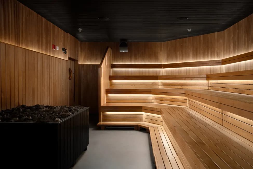 NRG Haus interior sauna and wellness space